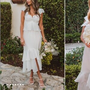 Show Me Your Mumu Reese Ruffled Dress Satin